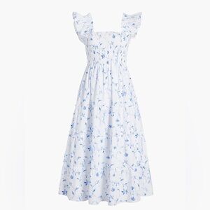 Hill House Ellie Nap Dress - Blue Botanical - Size S